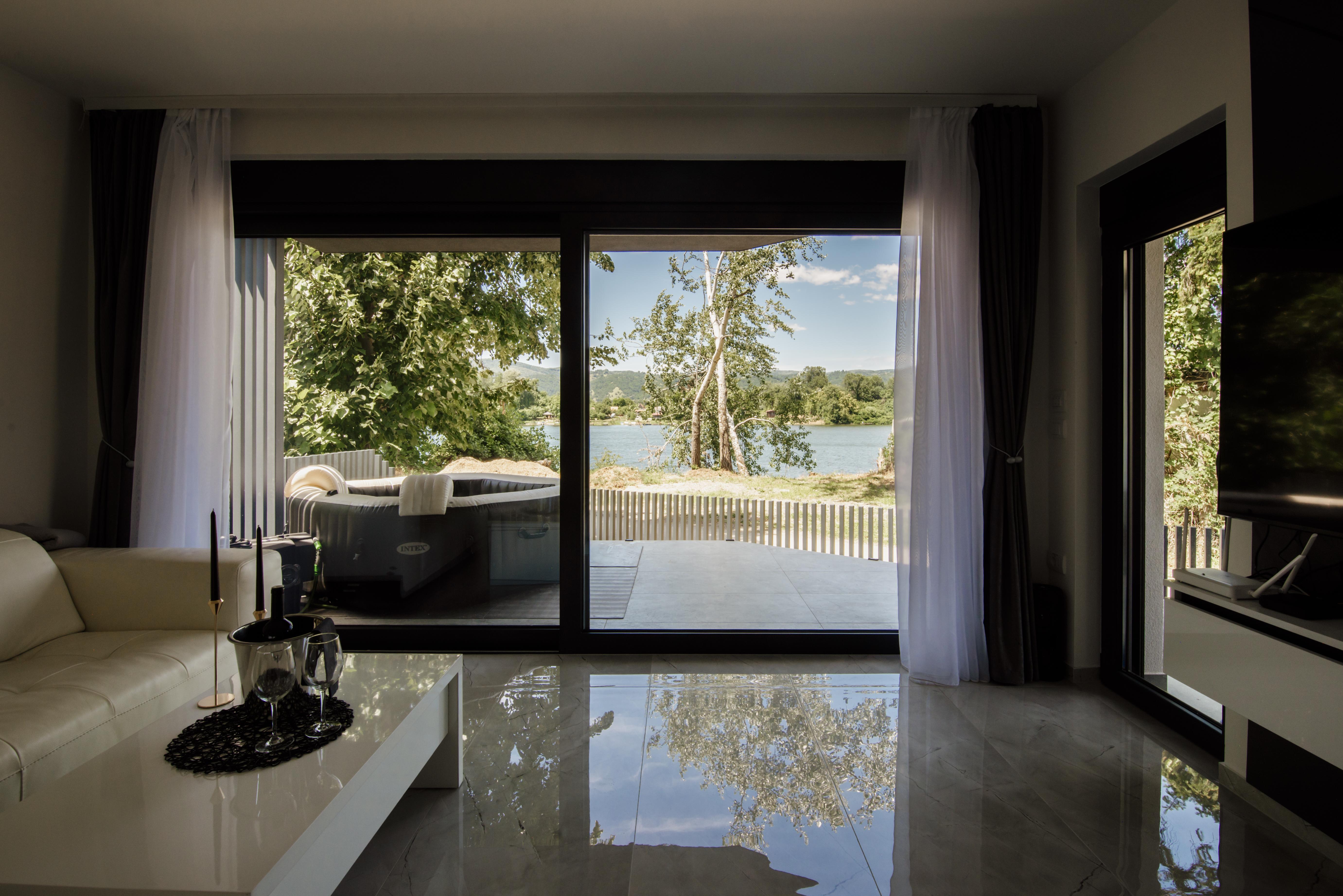 Window daylight room shown in a home setting